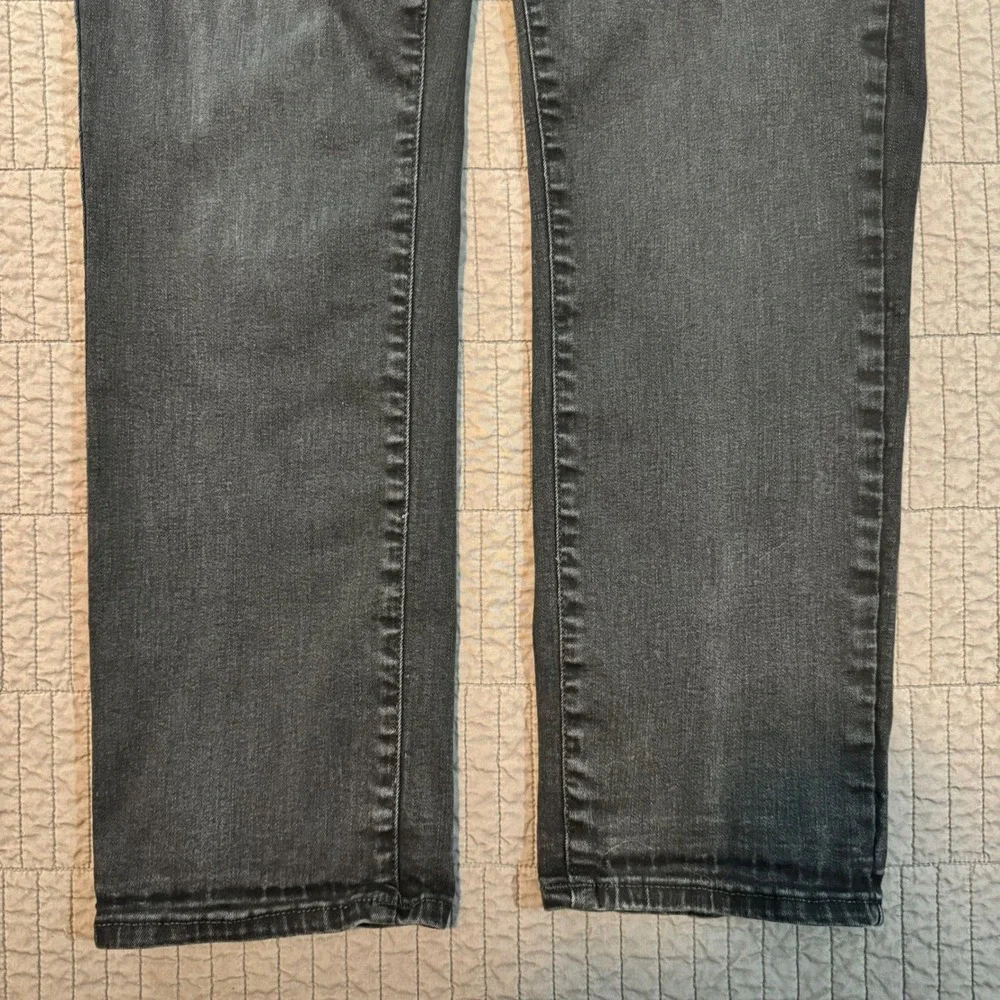 Lucky Brand Jeans Men's 34x30‎ (33x29) Black 410 Athletic Straight Stretch Faded